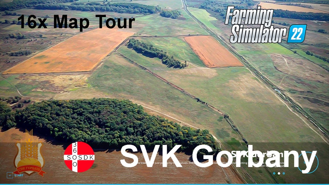 SVK Gorbany i Ukraine 16x Map Tour. Dansk Farming Simulator 22