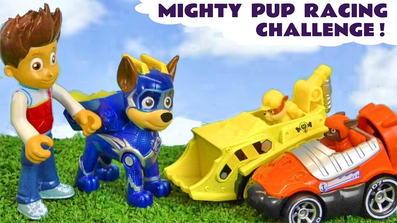 Mighty Pups Car and Vehicle Racing Challenge with Ryder