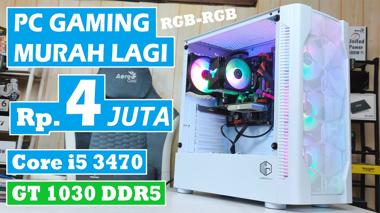Rakit PC GAMING MURAH 4 JUTA With Core i5 3470 & GT 1030 DDR5