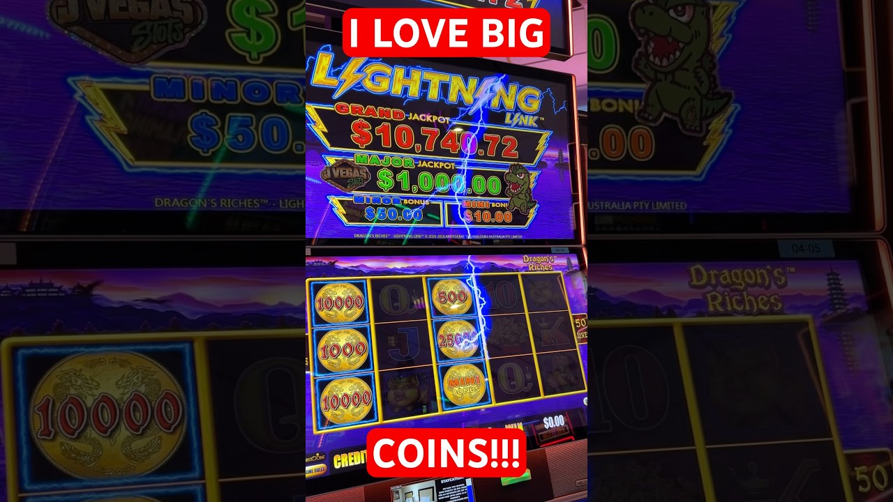 I LOVE BIG COINS!!! Lightning Link Dragon Riches #casino #gambling #fyp