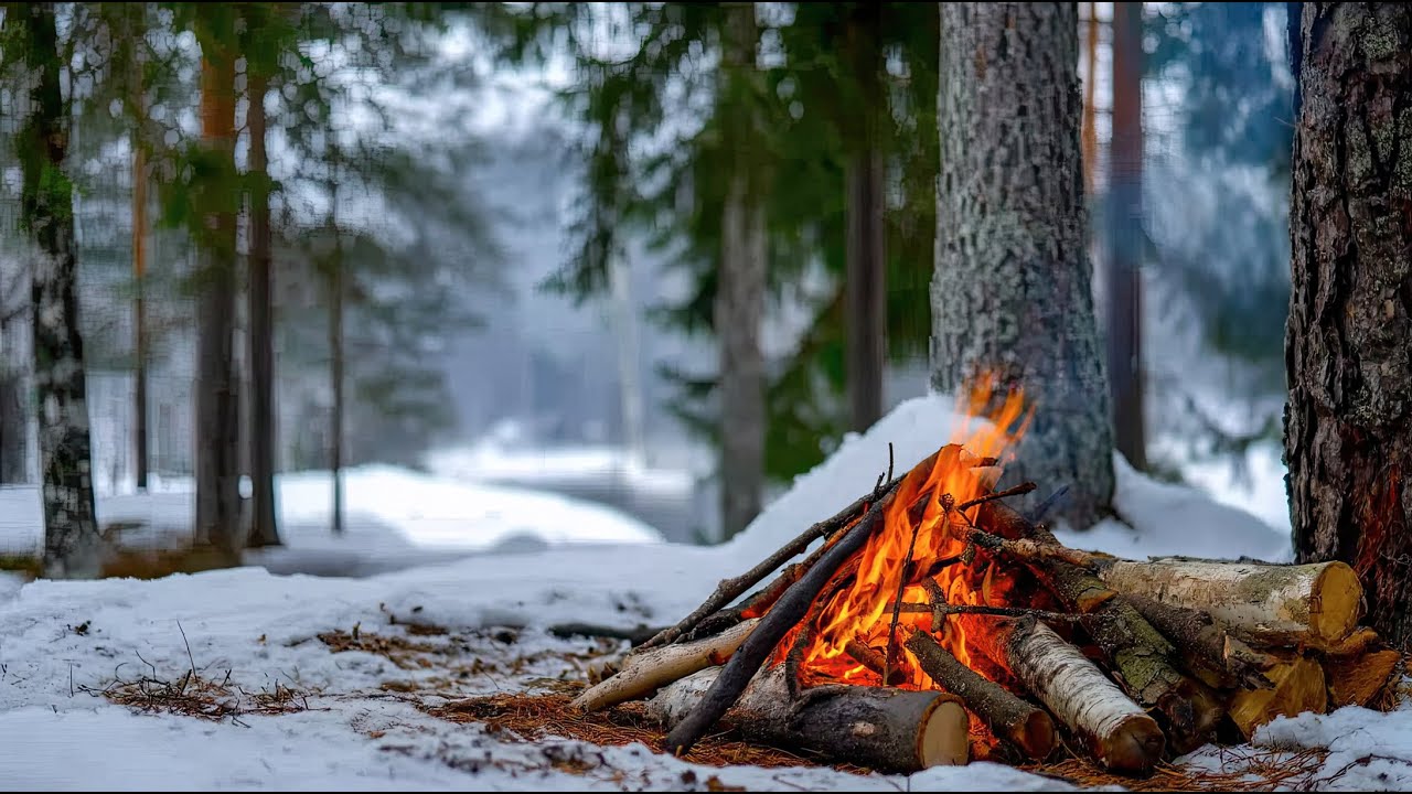 Falling Into Winter Calm — Soft Fireplace Sounds for Deep Sleep