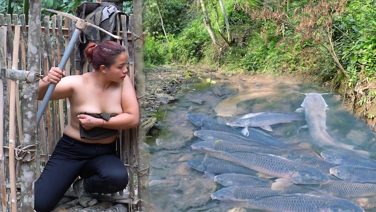 15 Days of Solo Survival – Taming Animals, Trapping Hedgehogs & Mountain Goats, Stream Fishing