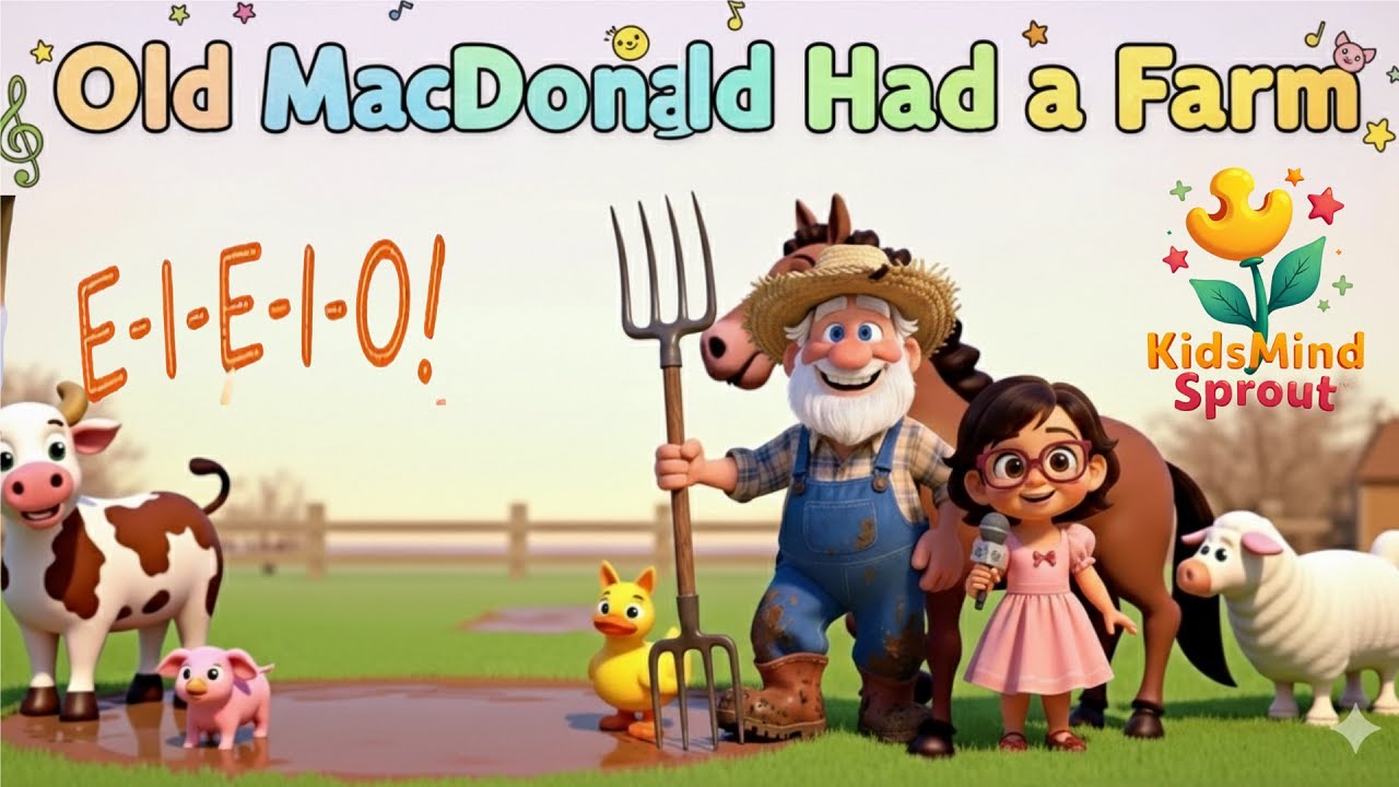 Old MacDonald Had a Farm | Beautiful Animation for Family | KidsMindSprout