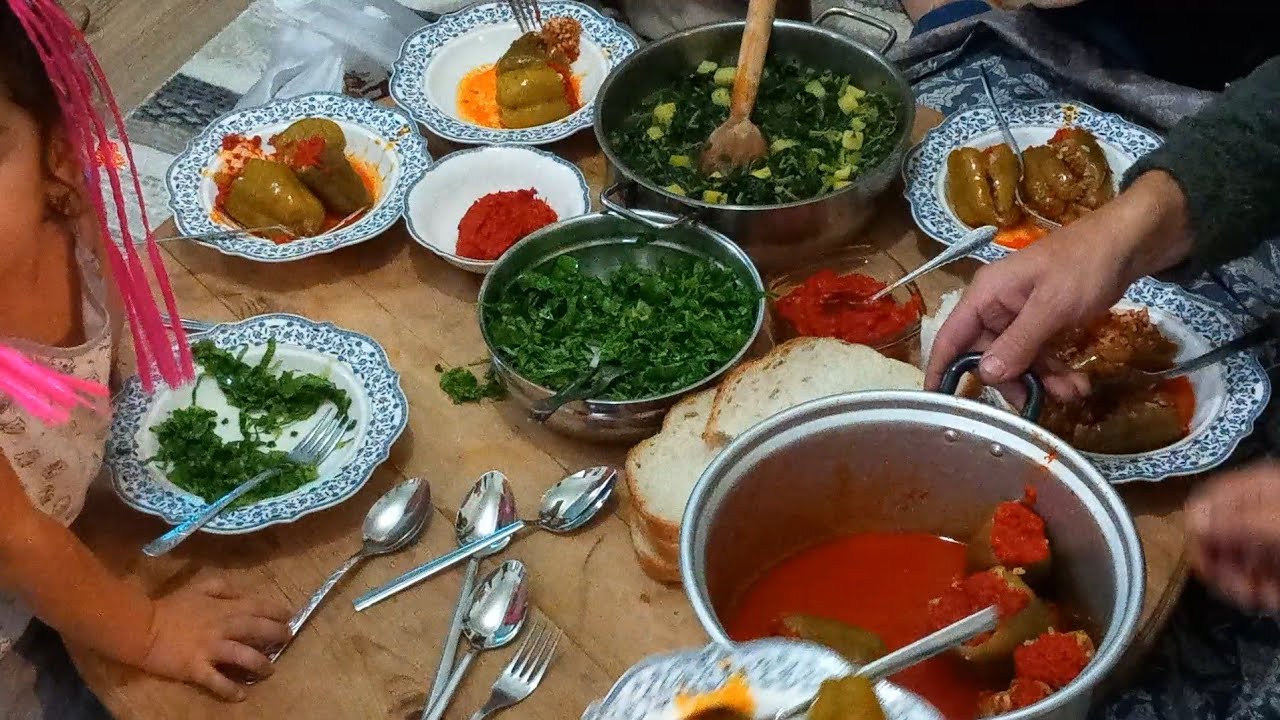 ŞAHANE BİBER DOLMASI HÖNĞÜL YEMEĞİ  RABBİM BEREKETİNİ ARTIRSIN SOFRA DUAMIZI KİM OKUDU 🤲‼️‼️‼️