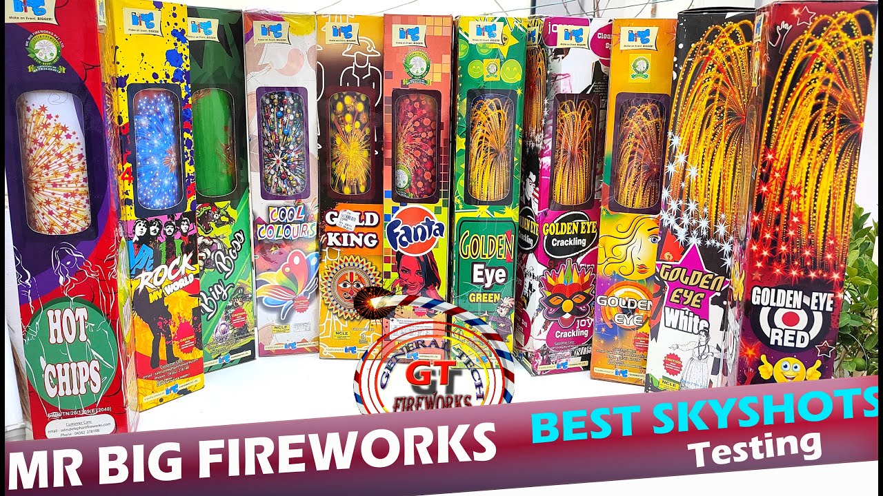 BEST SKY SHOTS Of Mr Big Fireworks| Best Sky Shots for Diwali| Elephants Brand #crackers