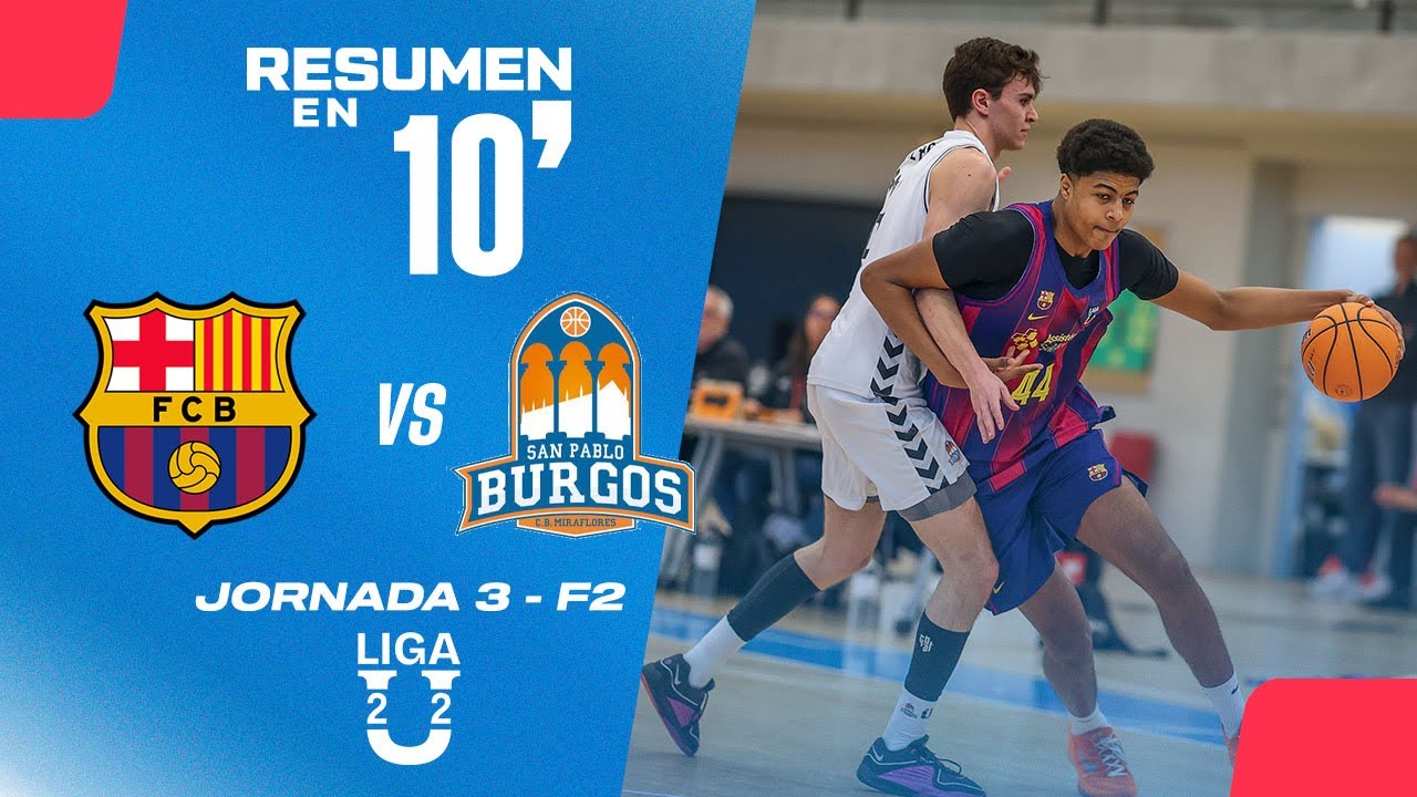 🏀 Resumen en 10': Barcelona vs San Pablo Burgos - Liga U-22 Jornada 3 - Fase 2
