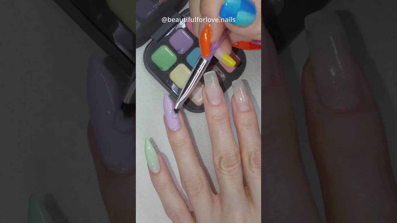 Solid Cream Gel Polish Nails Modelones #shorts #modelones