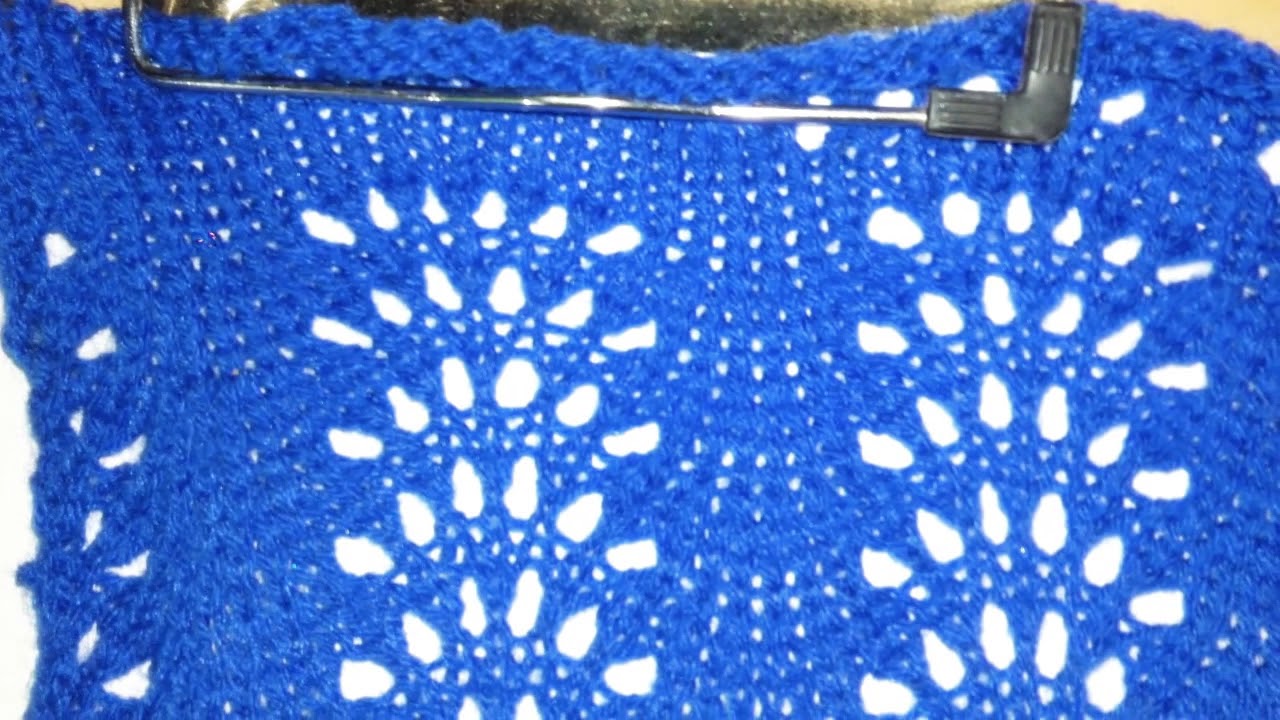 Punto calado Pavo Real .   En zigzag  con punzón de 5 púas