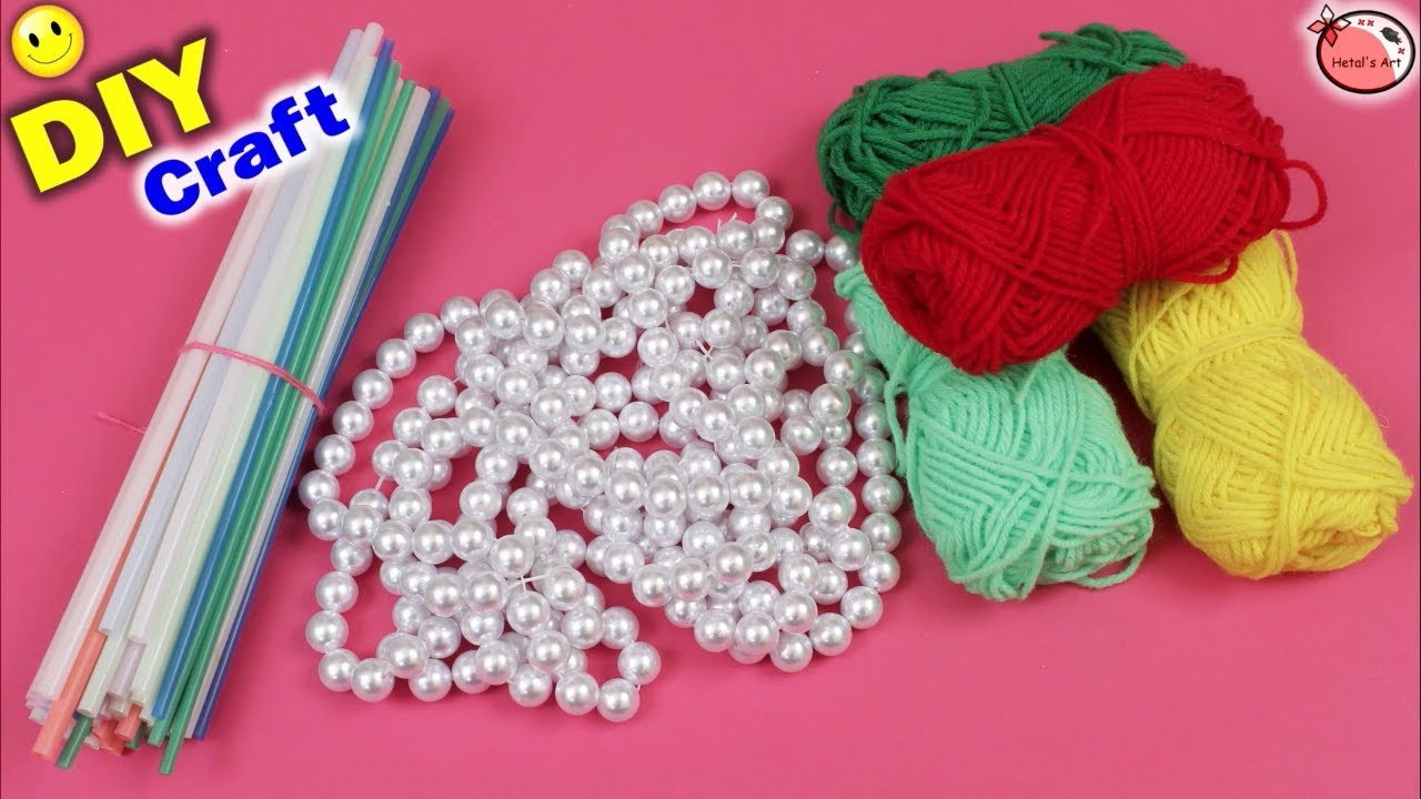 How To Make Jhumar At Home Using Wool 👌 DIY Wall Hanging Making At Home | Home Decoration Idea 2018