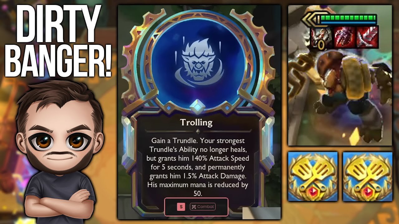 Trundle Hero Augment mit 2 Tactician's Crowns! | TFT DIRTY Banger