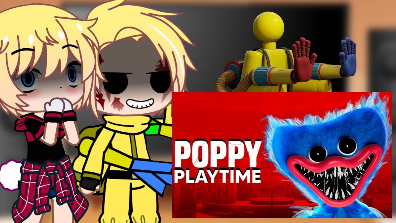 Player's friends react to Poppy playtime // Poppy playtime //my au // gotcha club