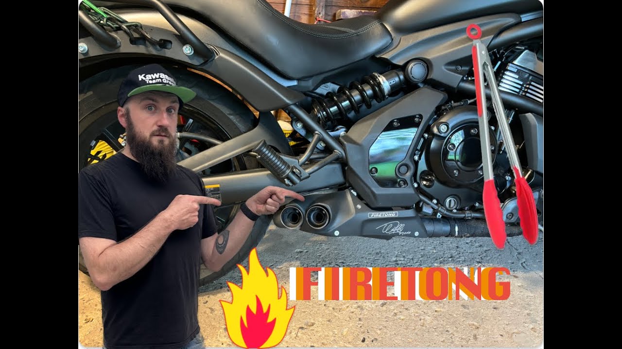 Новая выхлопная система FIRETONG на моем VULCAN S 2023 года (Клэр)