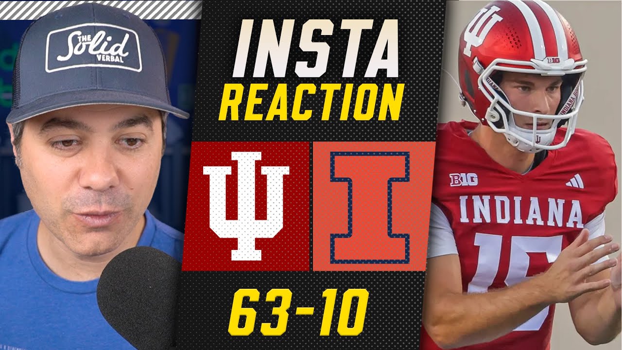 Indiana DISMANTLES Illinois, 63-10 | Illinois vs Indiana Reaction | The Solid Verbal Clip