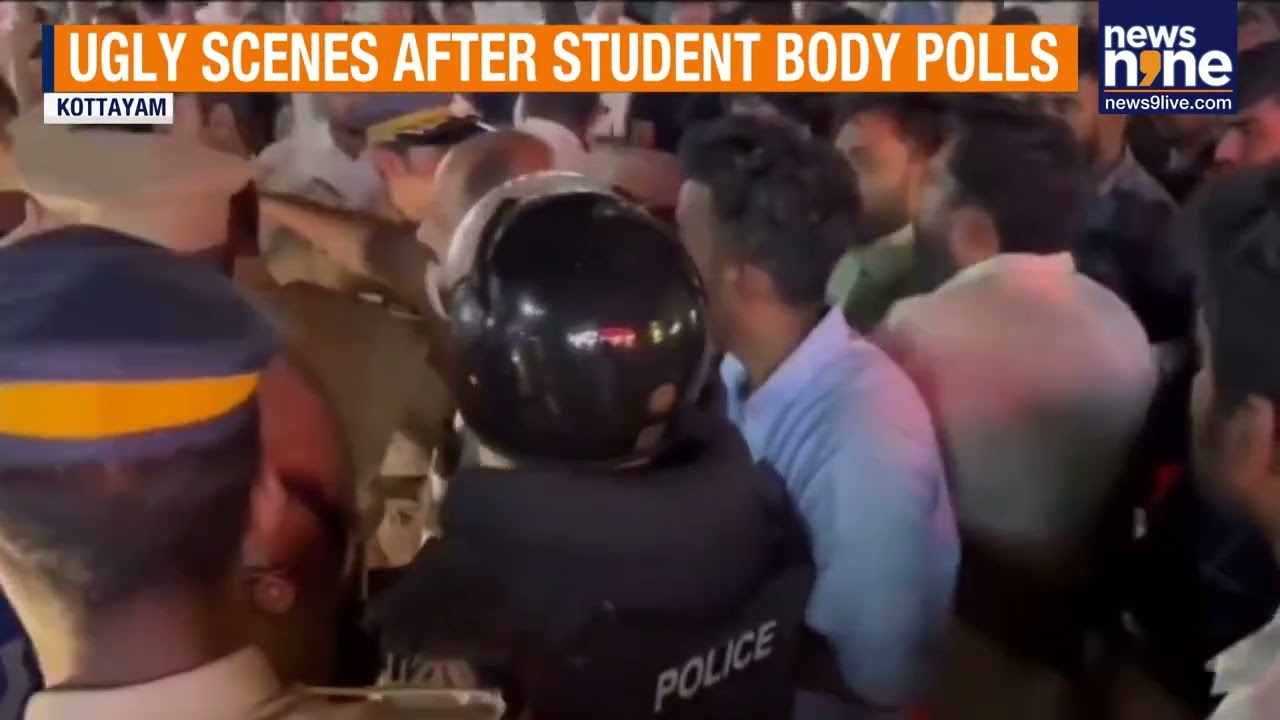 Violence Erupts at Kerala CMS College Students&rsquo; Election | SFI vs KSU Clash | News9