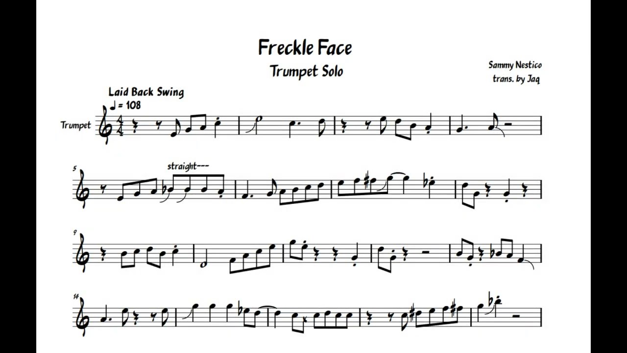 Freckle Face - Trumpet Solo