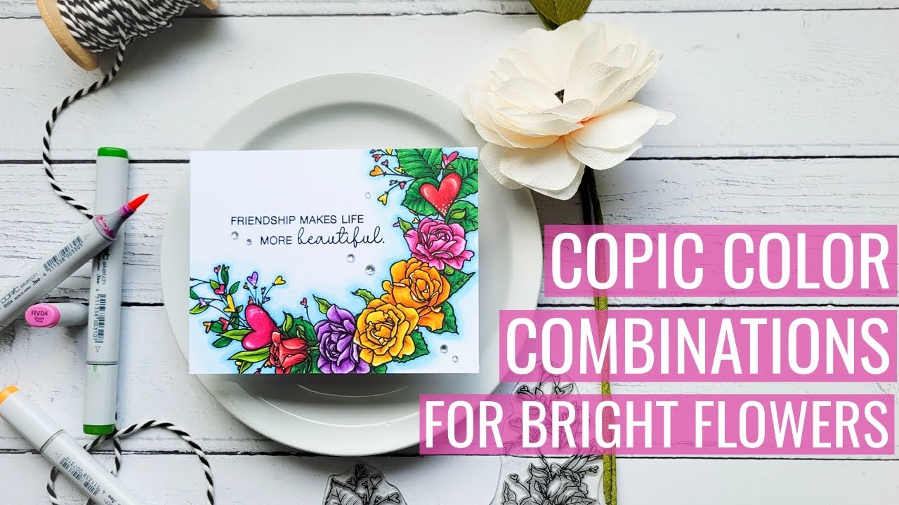 Copic Color Combinations for Bright Flowers + Sale