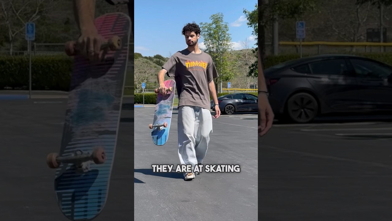 Things that skaters do that just make sense.. SPOTTING SKATERS #skateboarding #skate #sk8 #shorts