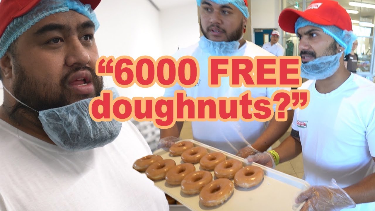 COUGAR BOYS go undercover at KRISPY KREME for World Doughnut Day