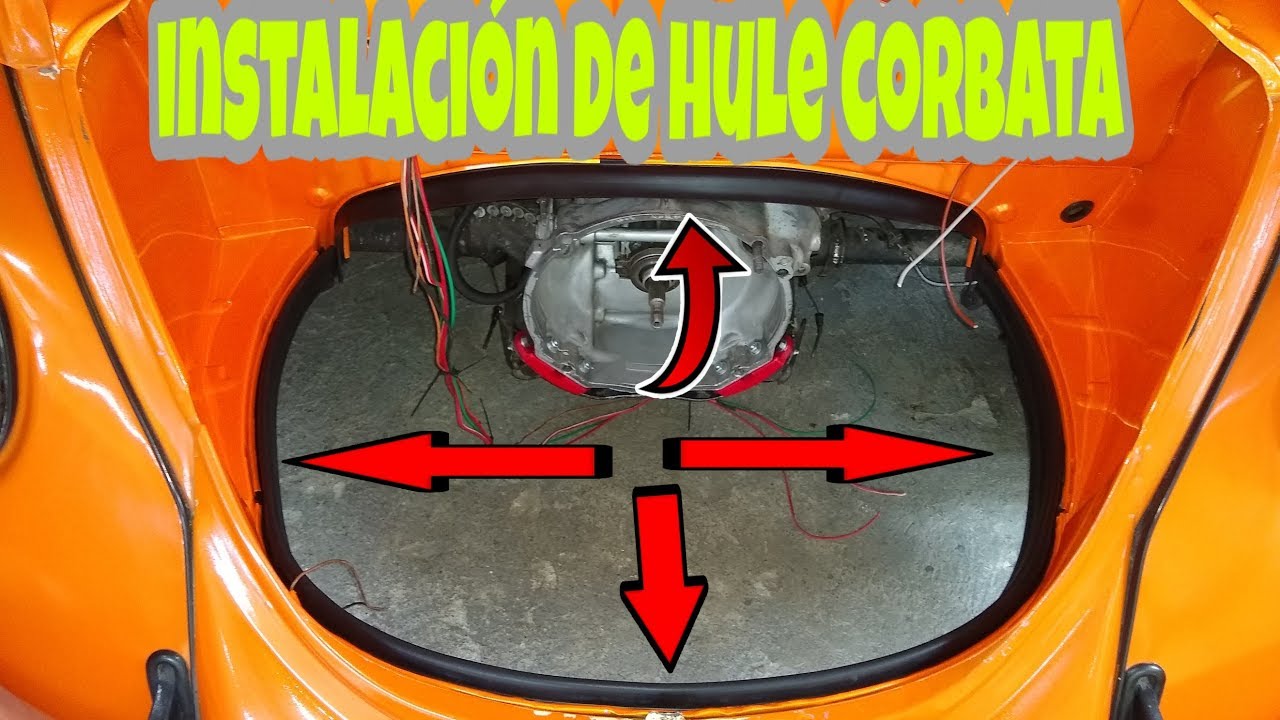 instalacion de hule corbata vocho