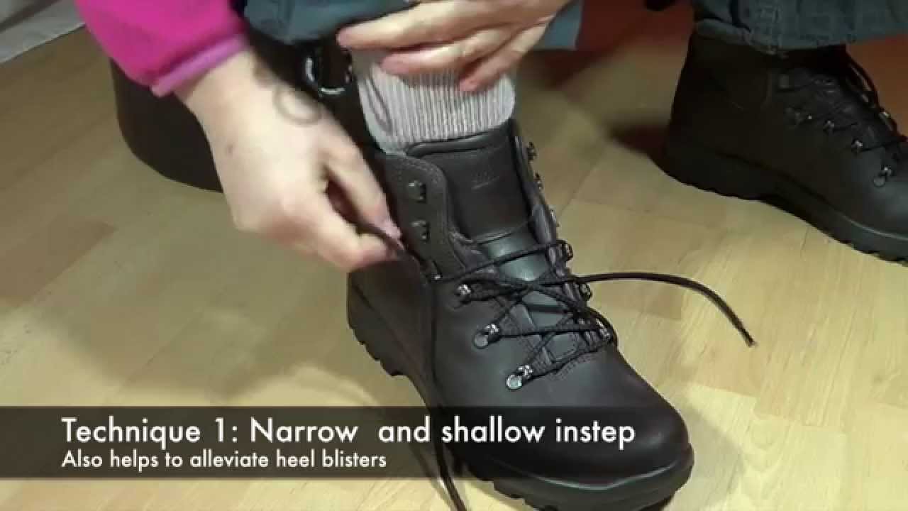Lacing Techniques to alleviate foot problems when walking