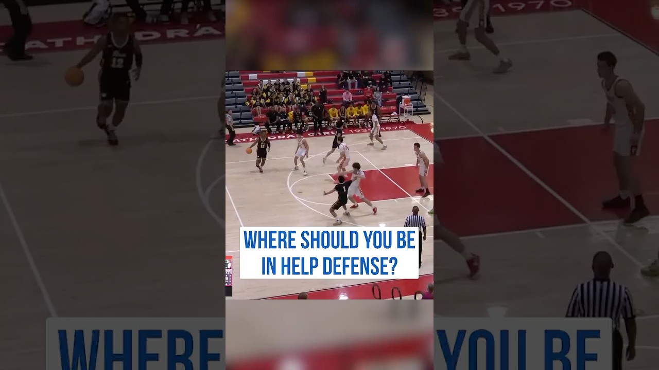 Where is the correct help defense position?