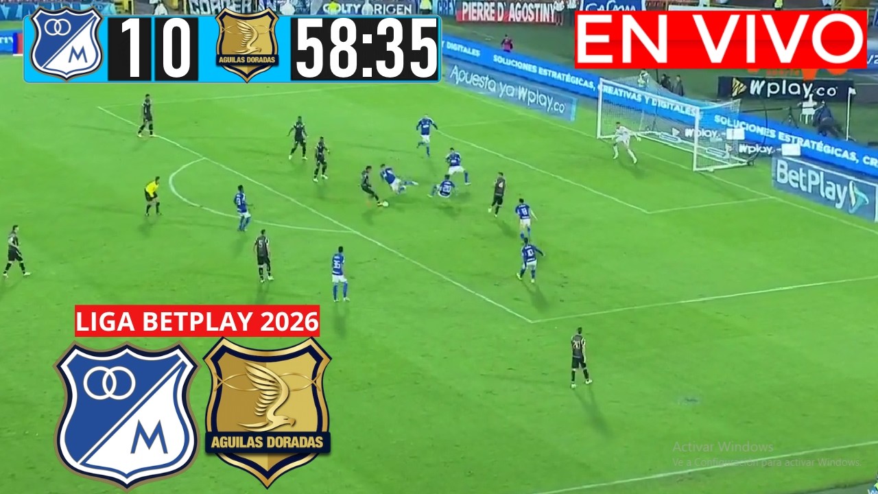 MILLONARIOS VS AGUILAS DORADAS En Vivo Hoy 🔴 Liga Betplay 2026 fecha 6 Partido en vivo