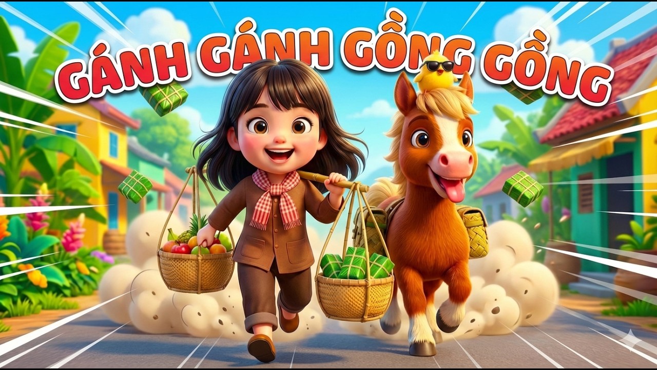🐴 Gánh Gánh Gồng Gồng Remix - Shipper Nhí & Ngựa Con Siêu Tốc | Nhạc Thiếu Nhi Vui Nhộn 2026