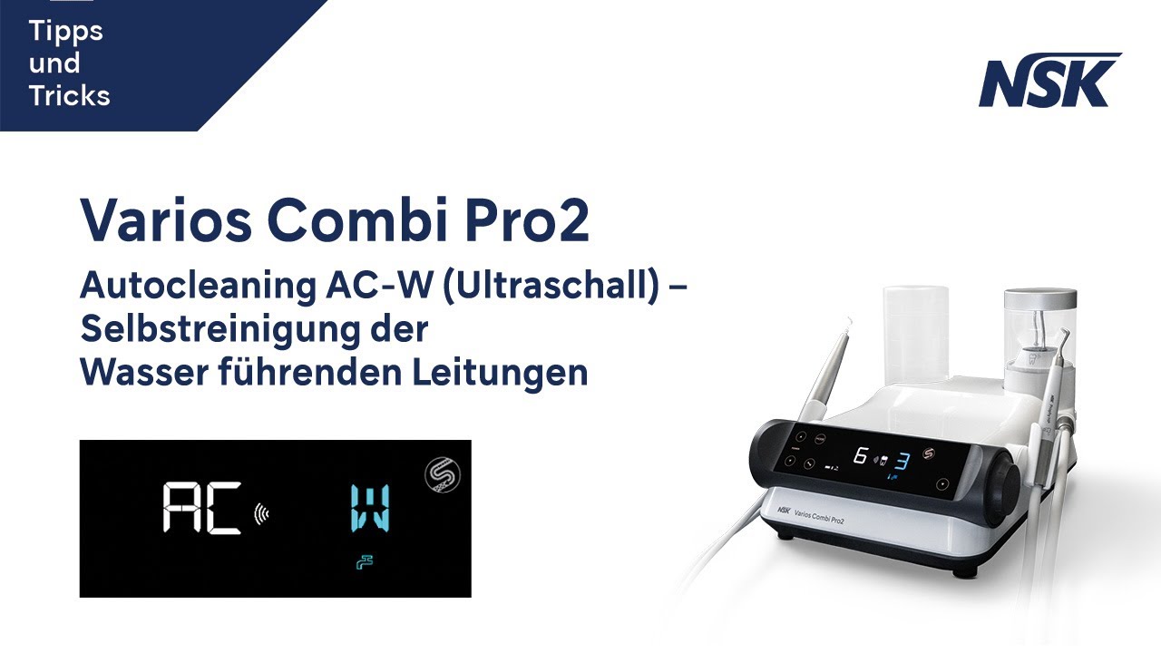 Varios Combi Pro2: Tutorial Teil 1: Autocleaning AC-W (Ultraschall)