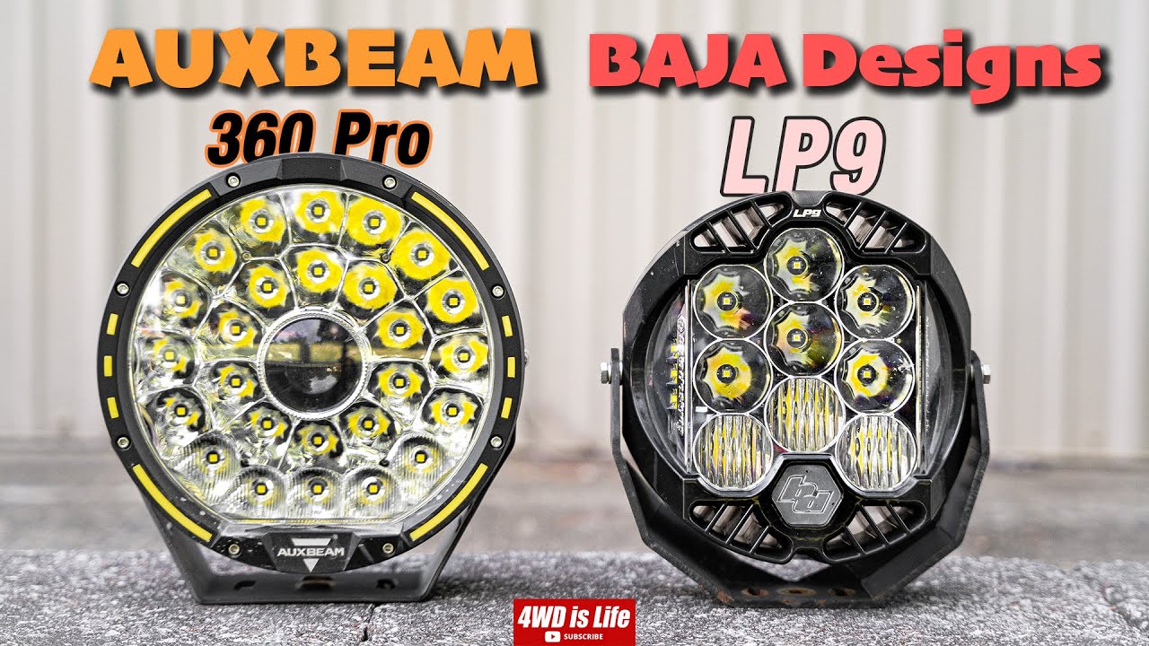 Auxbeam против Baja Designs &mdash; 360 pro против LP9 (сравнение светодиодных фар для бездорожья)