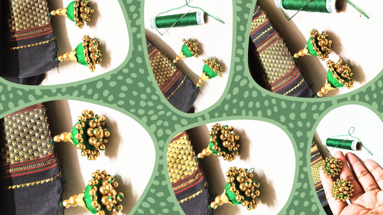 #sareekuchu862 #quick&Easy #SimpleMethod #NewDesign #UsingBeads #jhumkaDesign #SmartArt&Crafts