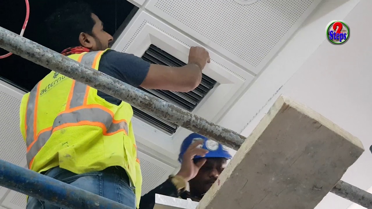 Installation of Supply Diffuser on Ceiling Tile