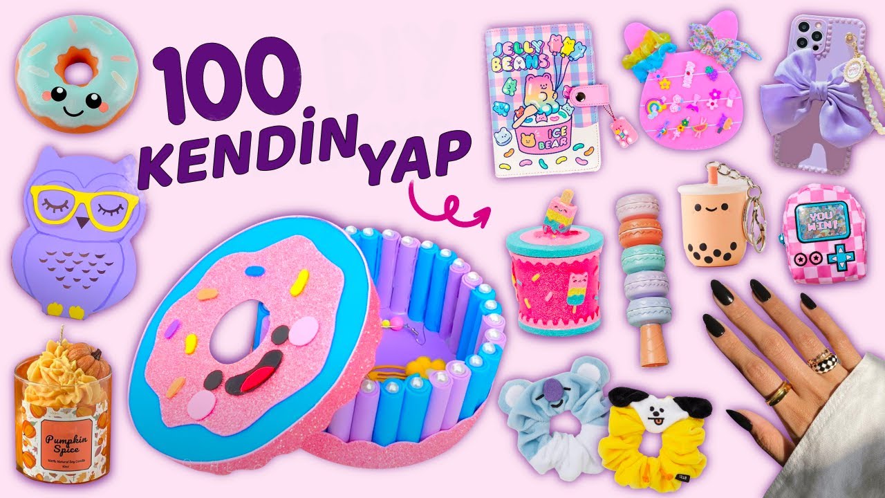100 KENDİN YAP - 5 DAKİKADA YAPABİLECEĞİNİZ KOLAY HAYAT TÜYOLARI- KARTON EL İŞLERİ, EV DEKORASYONU..