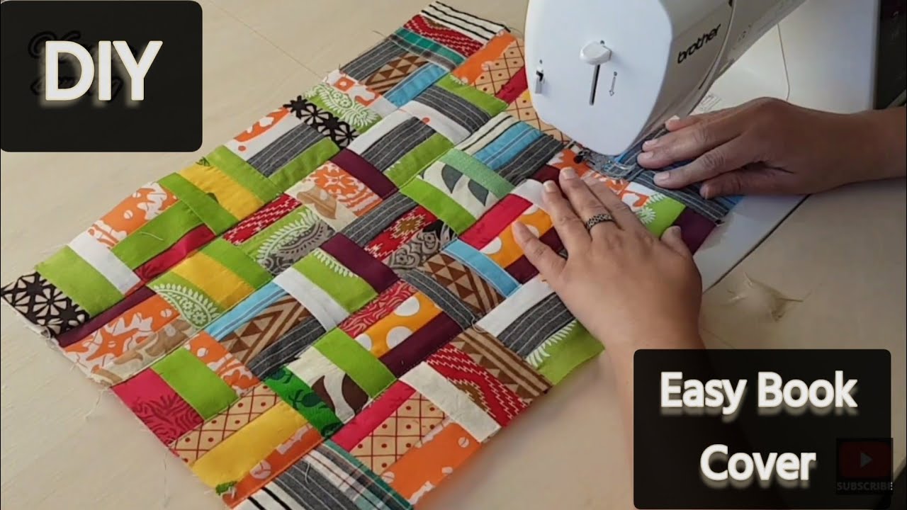 DIY/ I don't throw Fabric scraps !!! made beautiful book cover