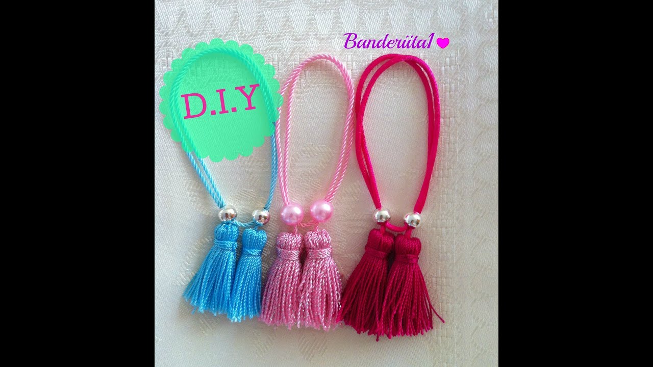 Pulsera con Borlas o Flequillos Tutorial DIY