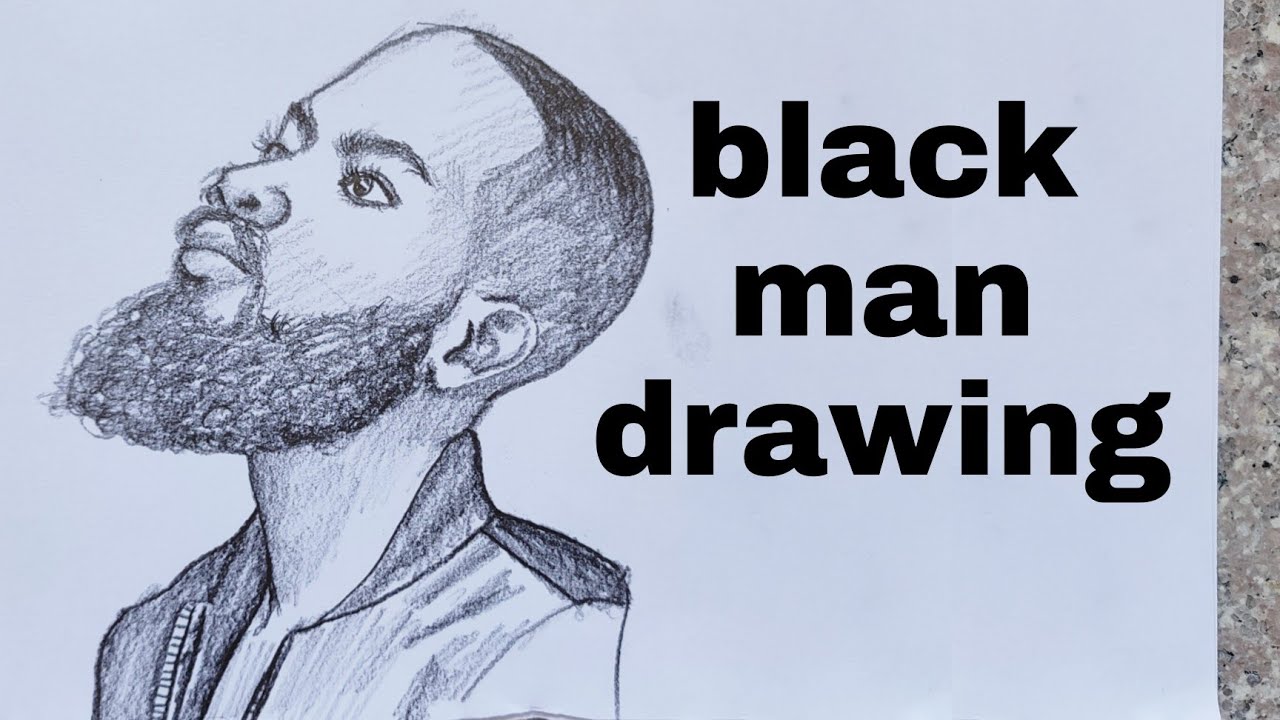 how to draw a black man