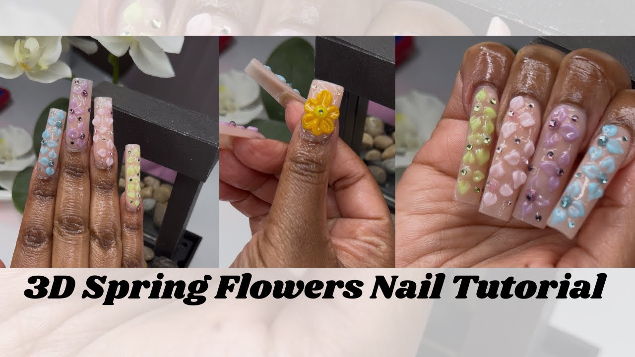 Watch Me Work: 3D Spring Acrylic Flowers Tutorial