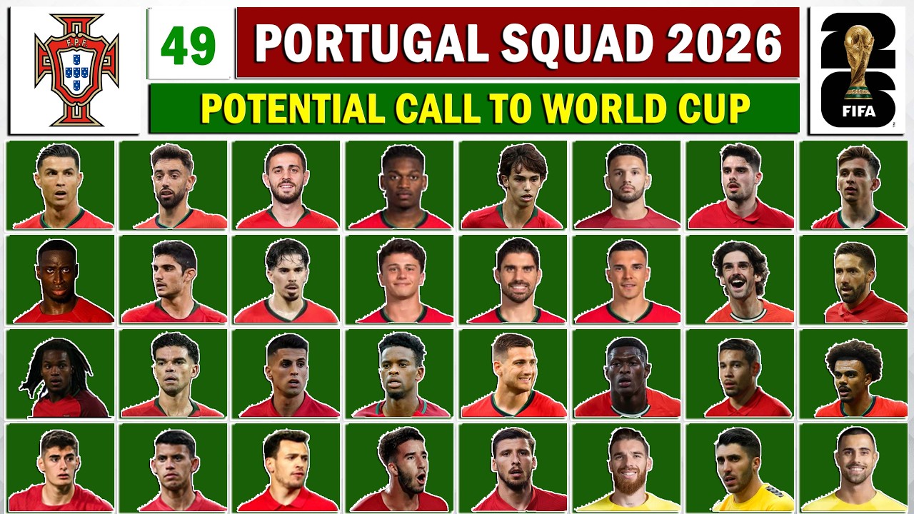 Skuad Portugal Piala Dunia 2026 - Line Up Terbaik Portugal Piala Dunia 2026 - World Cup 2026 Squads