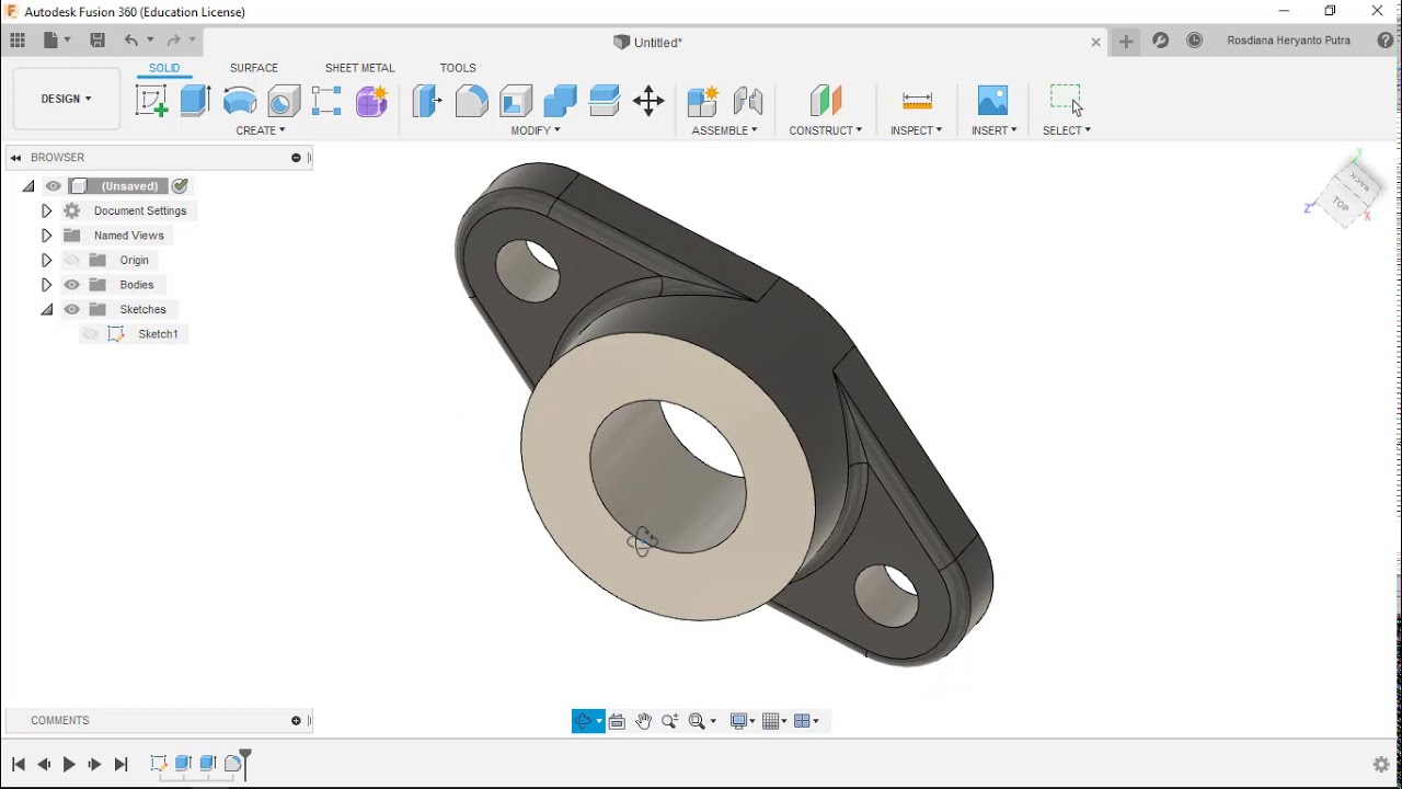Fusion 360 Tutorial Series | Bearing Housing