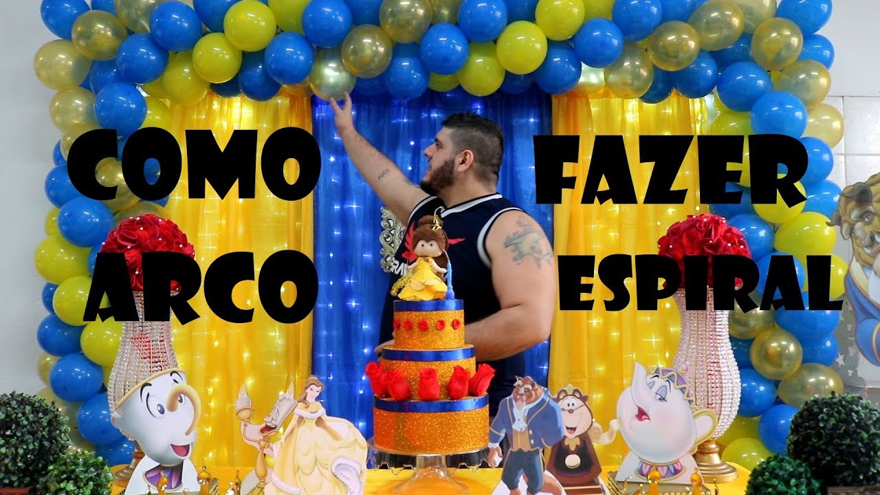 Como fazer um ARCO QUADRADO de Balões em ESPIRAL sem usar NENHUMA ESTRUTURA!