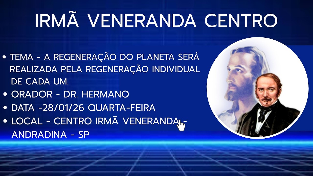 Quarta-feira 28.01.26 A regeneração do planeta será realizada pela regeneração individual de cada um