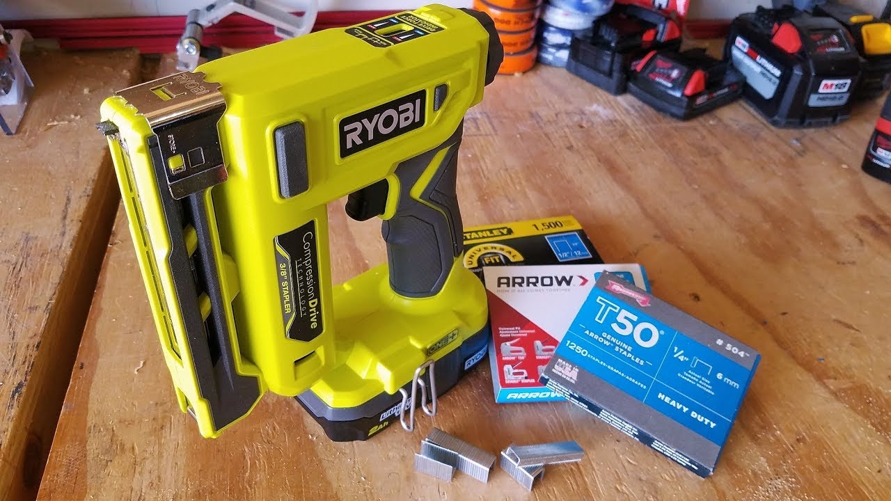 Обзор беспроводного степлера Ryobi One+ 18 В Crown T50 3/8 дюйма