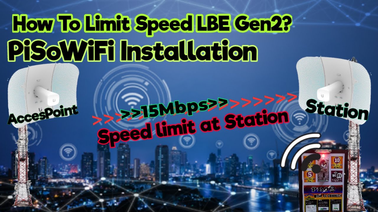 How to Limit Internet Speed at Litebeam 5acGen2 Station| PiSoWiFi Installation using LBE Gen2