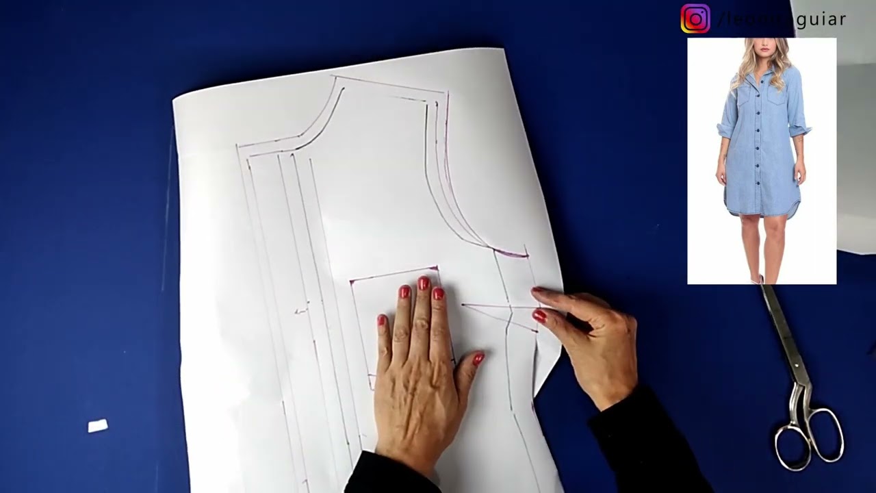 COMO FAZER MODELAGEM DE VESTIDO CHEMISE | PASSO A PASSO COMPLETO