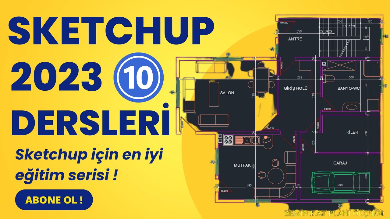 Sketchup En iyi DWG Modelleme Dersi 10