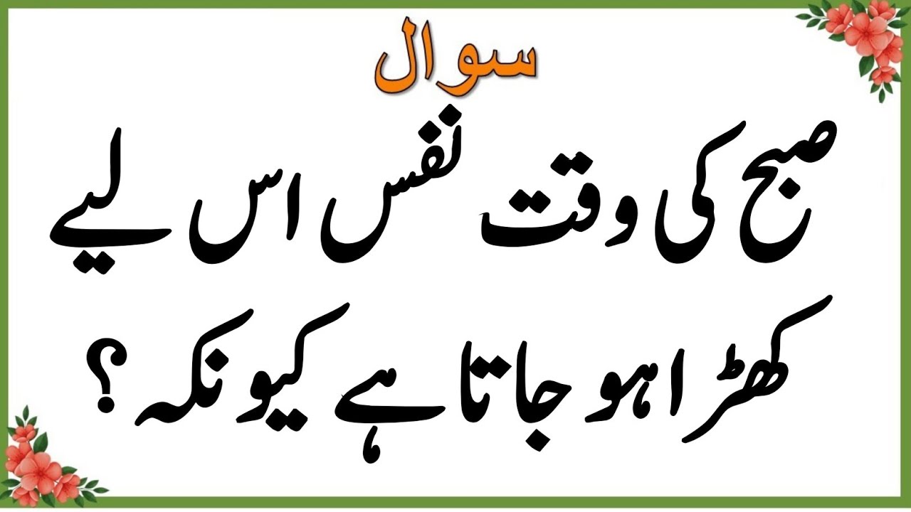 Sawal Jawab | Islamic Questions and Answers | Urdu Islami Paheliyan | Urdu Quiz | Bm Urdu Quiz 