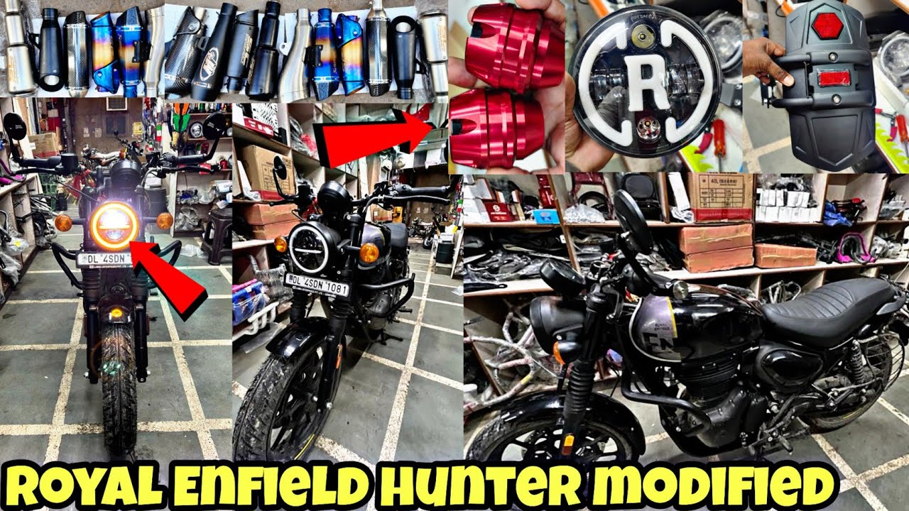 royal enfield hunter 350 modified | hunter 350 modification accessories | hunter thar light
