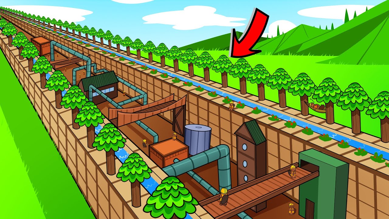 Planting trees ON TOP of my shaft in Timberborn!