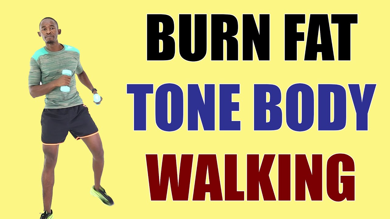 20 Minute Walk with Weights Burn Fat and Tone Body/ Indoor Walking Workout with Dumbbells