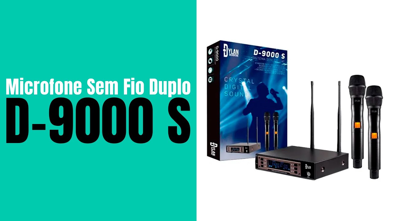REVIEW DO MICROFONE SEM FIO DUPLO D-9000 S UHF PROFISSIONAL