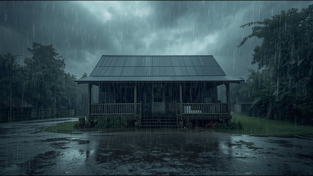 Rain on Metal Roof for Studying, Focus or Deep Sleep | Relaxing White Noise | 8 Hour Video #12